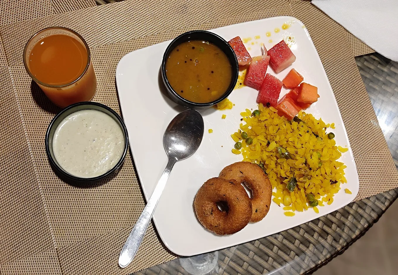 South Indian breakfast plate